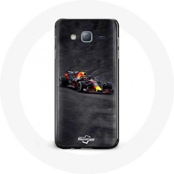 Coque Samsung Galaxy J3 F1 Max Verstappen noir rouge et jaune