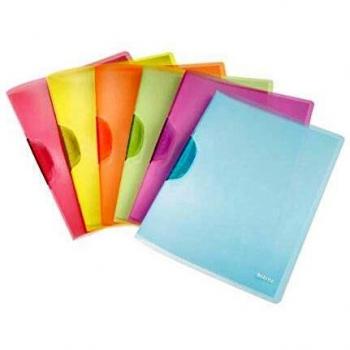 Assorted Colours Leitz Magic Color Clip File Packs for A4 Paper