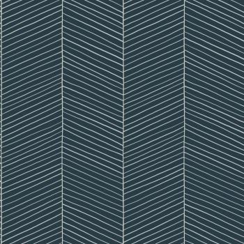 Papier peint bleu chevron design Estahome