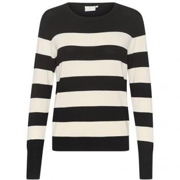 KAFFE Strickpullover KAlizza – Schwarzer Rundhals
