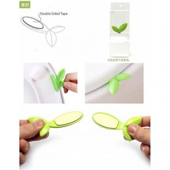 Child-Safe Leaf Patterned Toilet Lid Lifter with Self-Adhesive Base