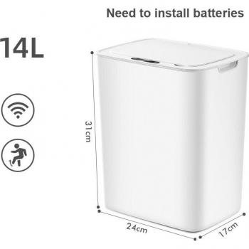 CleanWave 14L Automatic Trash Can