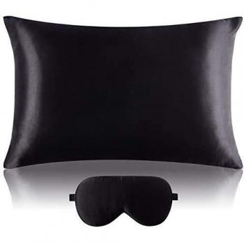 VesperSilk 100% Natural 19 Momme Pure Mulberry Silk Pillowcase & Eye Mask Set