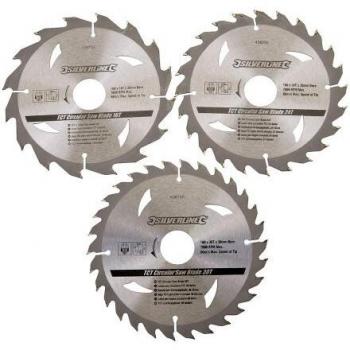 Discos de sierra circular TCT 16, 24, 30 dientes, 3 pzas (160 x 30