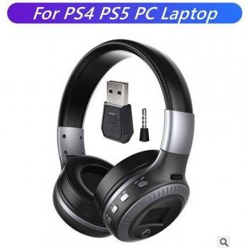 Bluetooth HiFi Stereo Gaming Headphones with Microphone for TV PS4 PS5 PC