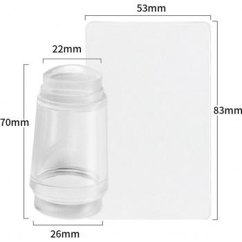 Silicone Nail Stamper Set with Jelly Head and Scraper for Manicure