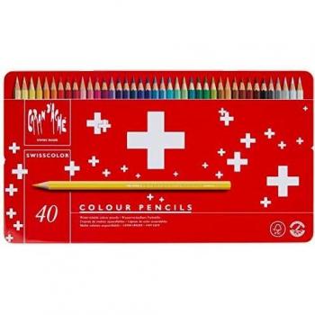 CARAN D, ACHE Buntstifte Swisscolor Aquarelle, 40er Metalletui