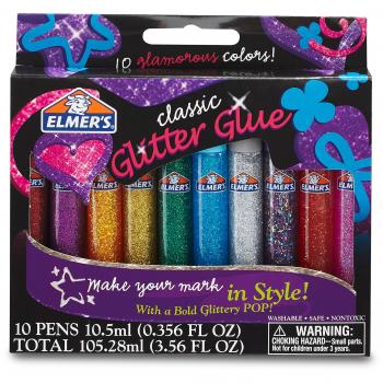 X-Acto Elmer's 3D Rainbow Glitter Glue Pens – 10 Pack