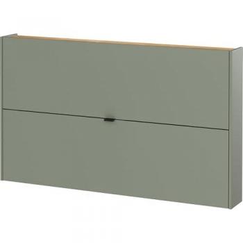 Schmaler Schuhschrank GW-Ameca in Taupegrün