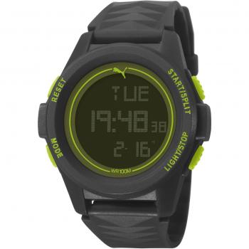 PUMA Men's Black LCD Chronograph Watch