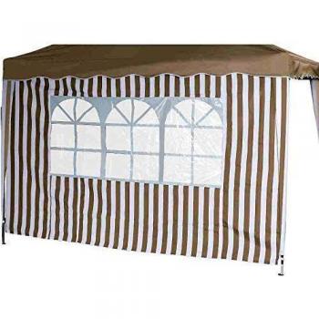 SIENA GARDEN Seitenteile zu Faltpavillon taupe/weiß 2er Set