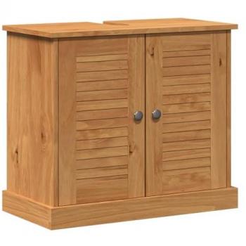 Vigo 27” by 13.4” Honey Brown Wood Bathroom Cabinet – Solid Pine