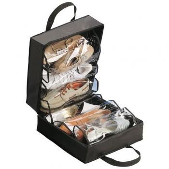 Maleta para zapatos Rayen 35 x 32 x 17 cm color negro organizadora y protectora