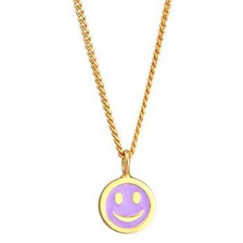 Happy‑Smile‑Anhänger Elli Kette 1 ct 925 Silber