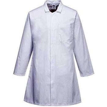 Portwest 2206WHRXXXL Men's Food Coat, Three Pocket, Regular, Size: 3X-Large, White