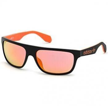 Adidas OR0023 Gafas de Sol, Negro Mate/Espejo Burdeos, 59