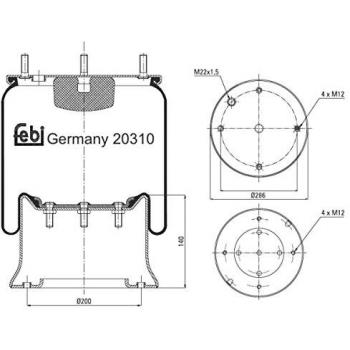 FEBI BILSTEIN 20310 Luftfederbalg