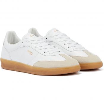 Baskets de tennis pour homme Boss en cuir blanc