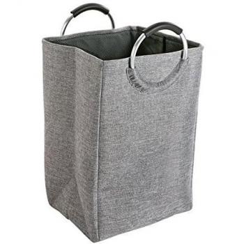 Cesto de Ropa Plegable Gris Claro