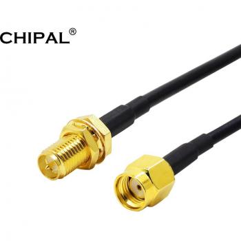 Cable de Alimentación Coaxial RP-SMA 6M/9M Macho a Hembra RG174