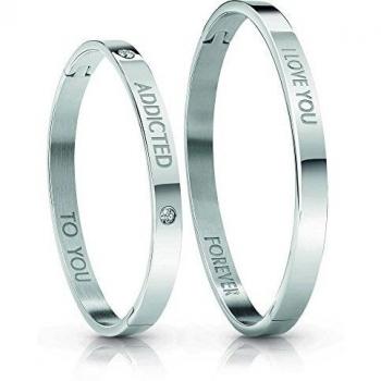 Guess Braccialetto in acciaio inox per donna Trendy Lovers Bangle cod. UBS84404