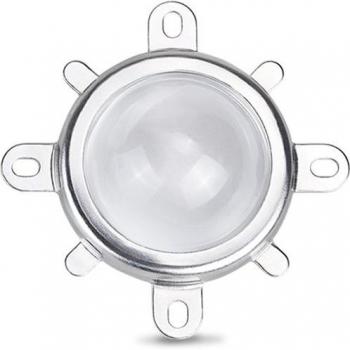 Kit abat-jour en verre optique LED 44mm avec lentille 60/120 degrés + réflecteur 50mm + support pour LED COB