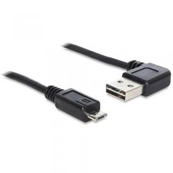 Delock Kabel EASY USB 2.0-A 90° gewinkelt > Micro-B Stecker