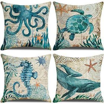Whale Tale Turtle Octopus Cushion Collection