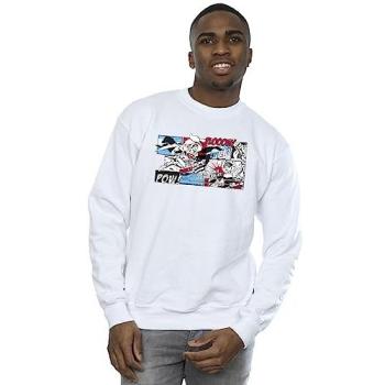 Superhero Comic Print Hoodie – Medium (White)