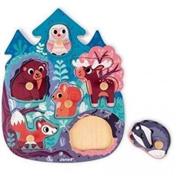 Puzzle en bois 6 pièces Happy Forest