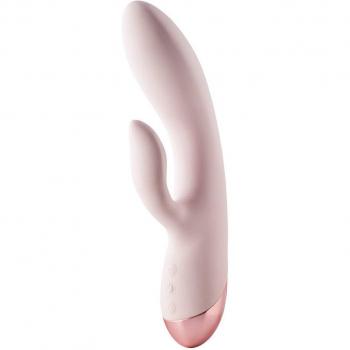 Vibrador Vivre Duo Vibe Coco con Estimulador de Clítoris, Color Pink, 19.3 cm