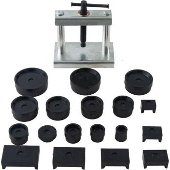 Presse à boîtier de montre avec matrices