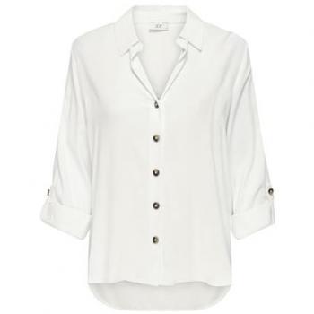 JDY Damen Loose Fit Hemd Laurel 15329311 Weiß