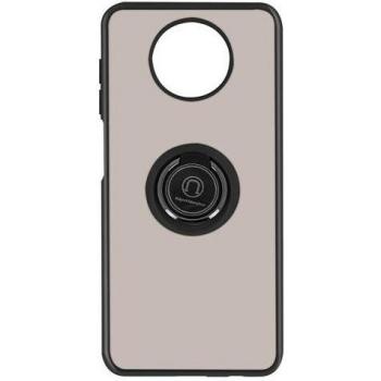 Cover Metallizzata Avizar con Supporto Anello per Redmi Note 9T 5G – Nero
