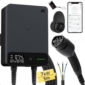 Station de Charge 7kW avec Câble de 5m à 15m