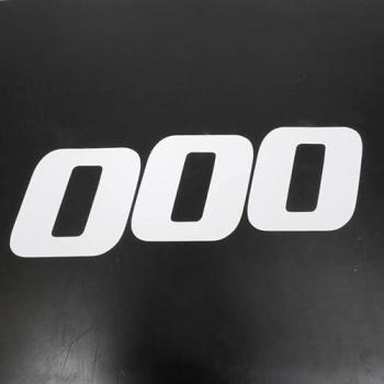Stickers numéros de course, couleur blanche – adhésif moto