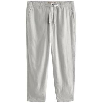 Next Grey Light Leinen Viskose Herren-Drahtschlaufe-Hosen