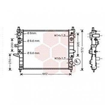 Radiador de motor refrigerante Van Wezel 30002271