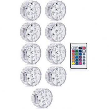 10 LED Fernbedienung gesteuertes Unterwasserlicht für Dekoration