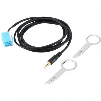 Mini adaptador auxiliar ISO 8 pines para coche con herramientas de extracción para radio Blaupunkt 2000