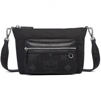 MCM Aren Men's Black Recycled Nylon Crossbody Bag