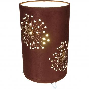 Lampe d'appoint Aurona en tissu brun