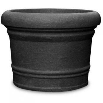 Floralo Pflanztopf Lucca, frostsicher, rund, schwarz / granit, 60 xH45 cm