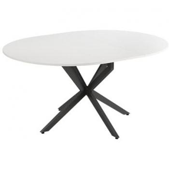 Table Vicco Horizon, Extensible 120 x 77 cm, Mélange Noir-Blanc