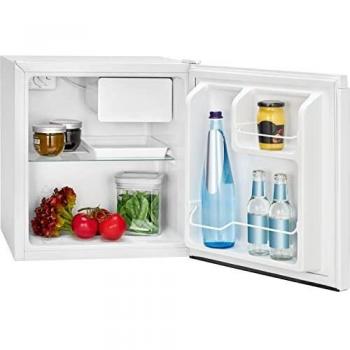 Bomann KB 7245 Mini Frigorífico 45 Litros con Congelador, Minibar Silencioso, Regulador de Temperatura, Eficiencia Energética E, Puerta Reversible, Bajo Enc