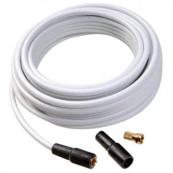 Vivanco 30m SAT Antennenkabel Set, 110dB, vergoldet, weiß