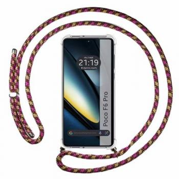 Accesorio Cinturón Transparente Tumundo para Poco F6 Pro 5G con Cordón
