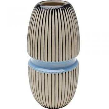 Vaso KARE Calabria in Porcellana Blu & Beige