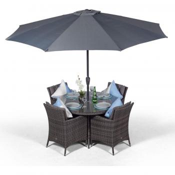 Savannah Round Rattan Patio Dining Set