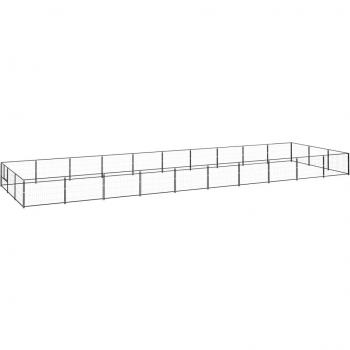 VidaXL Perrera acero 30 m² negra